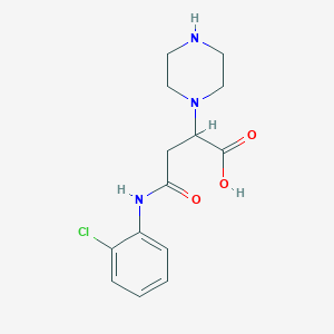 4-((2-Chlorophenyl)amino)-4-oxo-2-(piperazin-1-yl)butanoic acid