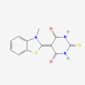 molecular formula C12H9N3O2S2 B3018432 5-(3-methyl-1,3-benzothiazol-2(3H)-ylidene)-2-thioxodihydropyrimidine-4,6(1H,5H)-dione CAS No. 301331-25-9