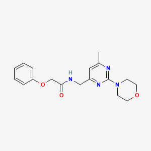 molecular formula C18H22N4O3 B3018455 N-((6-methyl-2-morpholinopyrimidin-4-yl)methyl)-2-phenoxyacetamide CAS No. 1797252-55-1