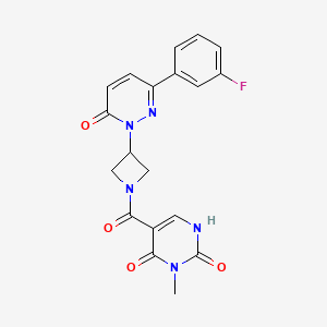 5-[3-[3-(3-Fluorophenyl)-6-oxopyridazin-1-yl]azetidine-1-carbonyl]-3-methyl-1H-pyrimidine-2,4-dione