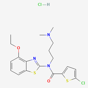 5-chloro-N-(3-(dimethylamino)propyl)-N-(4-ethoxybenzo[d]thiazol-2-yl)thiophene-2-carboxamide hydrochloride