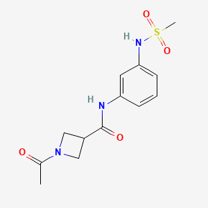 1-acetyl-N-(3-(methylsulfonamido)phenyl)azetidine-3-carboxamide