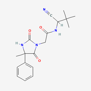 molecular formula C18H22N4O3 B3018484 N-(1-cyano-2,2-dimethylpropyl)-2-(4-methyl-2,5-dioxo-4-phenylimidazolidin-1-yl)acetamide CAS No. 1384701-80-7