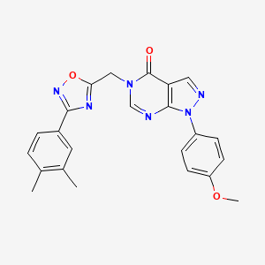 molecular formula C23H20N6O3 B3018486 N-(4-acetylphenyl)-2-(5-methyl-2-thienyl)-1,3-thiazole-4-carboxamide CAS No. 1185172-44-4