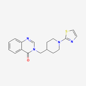 molecular formula C17H18N4OS B3018488 3-[[1-(1,3-Thiazol-2-yl)piperidin-4-yl]methyl]quinazolin-4-one CAS No. 2380088-18-4