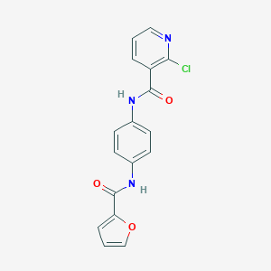 molecular formula C17H12ClN3O3 B301849 2-chloro-N-[4-(2-furoylamino)phenyl]nicotinamide 