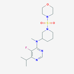 5-Fluoro-N-methyl-N-(1-morpholin-4-ylsulfonylpiperidin-3-yl)-6-propan-2-ylpyrimidin-4-amine