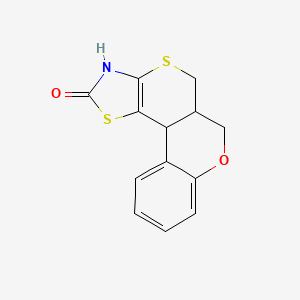 3,5a,6,11b-tetrahydro-2H,5H-chromeno[4',3':4,5]thiopyrano[2,3-d][1,3]thiazol-2-one