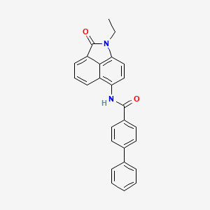 molecular formula C26H20N2O2 B3018505 N-(1-ethyl-2-oxo-1,2-dihydrobenzo[cd]indol-6-yl)-[1,1'-biphenyl]-4-carboxamide CAS No. 313275-98-8