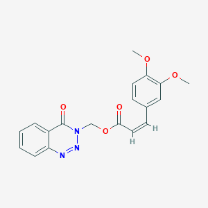 (Z)-(4-oxobenzo[d][1,2,3]triazin-3(4H)-yl)methyl 3-(3,4-dimethoxyphenyl)acrylate