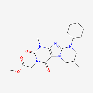 methyl 2-(9-cyclohexyl-1,7-dimethyl-2,4-dioxo-7,8-dihydro-6H-purino[7,8-a]pyrimidin-3-yl)acetate