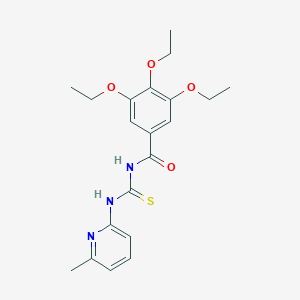 molecular formula C20H25N3O4S B301851 3,4,5-triethoxy-N-[(6-methylpyridin-2-yl)carbamothioyl]benzamide 