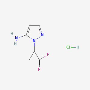 2-(2,2-Difluorocyclopropyl)pyrazol-3-amine;hydrochloride