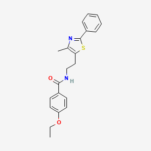 molecular formula C21H22N2O2S B3018513 4-ethoxy-N-[2-(4-methyl-2-phenyl-1,3-thiazol-5-yl)ethyl]benzamide CAS No. 893995-38-5