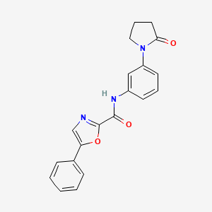 N-(3-(2-oxopyrrolidin-1-yl)phenyl)-5-phenyloxazole-2-carboxamide