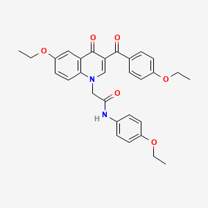 molecular formula C30H30N2O6 B3018520 2-(6-ethoxy-3-(4-ethoxybenzoyl)-4-oxoquinolin-1(4H)-yl)-N-(4-ethoxyphenyl)acetamide CAS No. 898343-41-4
