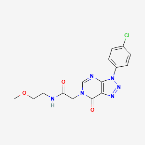 B3018538 2-[3-(4-chlorophenyl)-7-oxotriazolo[4,5-d]pyrimidin-6-yl]-N-(2-methoxyethyl)acetamide CAS No. 872590-68-6