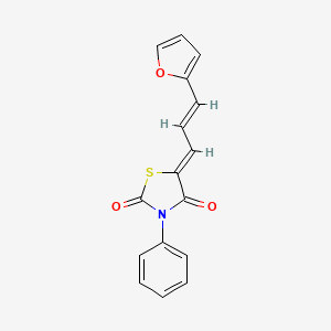 molecular formula C16H11NO3S B3018539 (Z)-5-((E)-3-(furan-2-yl)allylidene)-3-phenylthiazolidine-2,4-dione CAS No. 1164530-91-9