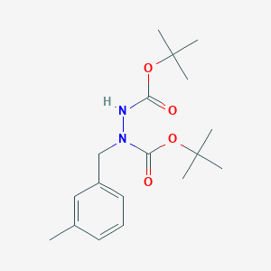 molecular formula C18H28N2O4 B3018552 Di-tert-butyl 1-(3-methylbenzyl)hydrazine-1,2-dicarboxylate CAS No. 2206568-00-3