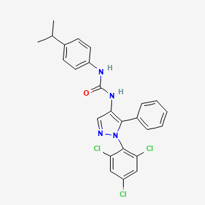 N-(4-isopropylphenyl)-N'-[5-phenyl-1-(2,4,6-trichlorophenyl)-1H-pyrazol-4-yl]urea