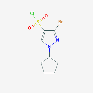 3-Bromo-1-cyclopentylpyrazole-4-sulfonyl chloride