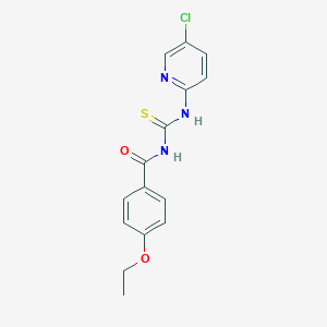 molecular formula C15H14ClN3O2S B301857 N-[(5-chloropyridin-2-yl)carbamothioyl]-4-ethoxybenzamide 