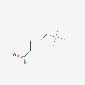 molecular formula C10H18O B3018579 3-(2,2-二甲基丙基)环丁烷-1-甲醛 CAS No. 1404379-03-8