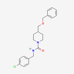 molecular formula C21H25ClN2O2 B3018582 4-((苄氧基)甲基)-N-(4-氯苄基)哌啶-1-甲酰胺 CAS No. 1226453-53-7