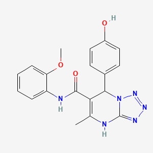 molecular formula C19H18N6O3 B3018583 7-(4-hydroxyphenyl)-N-(2-methoxyphenyl)-5-methyl-4,7-dihydrotetrazolo[1,5-a]pyrimidine-6-carboxamide CAS No. 540503-12-6