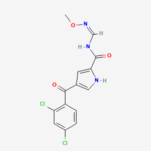 molecular formula C14H11Cl2N3O3 B3018592 4-(2,4-二氯苯甲酰)-N-[(1Z)-(甲氧基亚氨基)甲基]-1H-吡咯-2-甲酰胺 CAS No. 241146-96-3