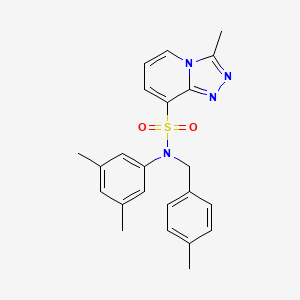 molecular formula C23H24N4O2S B3018598 N-(3,5-二甲基苯基)-3-甲基-N-[(4-甲基苯基)甲基]-[1,2,4]三唑并[4,3-a]吡啶-8-磺酰胺 CAS No. 1251679-55-6