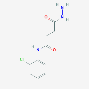 molecular formula C10H12ClN3O2 B3018604 N-(2-Chlorophenyl)-4-hydrazino-4-oxobutanamide CAS No. 347325-59-1; 443864-38-8