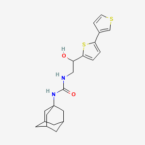 molecular formula C21H26N2O2S2 B3018606 1-(1-Adamantyl)-3-[2-hydroxy-2-(5-thiophen-3-ylthiophen-2-yl)ethyl]urea CAS No. 2320926-48-3