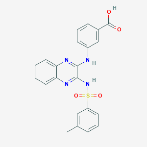 3-{[3-(3-METHYLBENZENESULFONAMIDO)QUINOXALIN-2-YL]AMINO}BENZOIC ACID