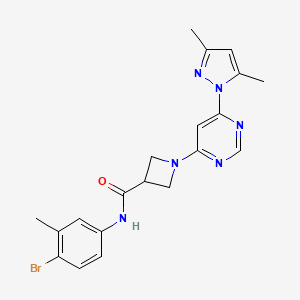 N-(4-bromo-3-methylphenyl)-1-(6-(3,5-dimethyl-1H-pyrazol-1-yl)pyrimidin-4-yl)azetidine-3-carboxamide