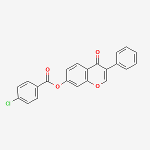 4-oxo-3-phenyl-4H-chromen-7-yl 4-chlorobenzoate