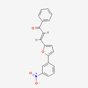 molecular formula C19H13NO4 B3018659 (E)-3-[5-(3-nitrophenyl)furan-2-yl]-1-phenylprop-2-en-1-one CAS No. 40941-02-4