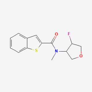 molecular formula C14H14FNO2S B3018666 N-(4-fluorooxolan-3-yl)-N-methyl-1-benzothiophene-2-carboxamide CAS No. 2200315-31-5