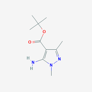 molecular formula C10H17N3O2 B3018667 Tert-butyl 5-amino-1,3-dimethylpyrazole-4-carboxylate CAS No. 2248405-33-4