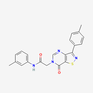 molecular formula C21H18N4O2S B3018671 N~3~-benzyl-N~1~-(3-chloro-2-methylphenyl)-3-methylpiperidine-1,3-dicarboxamide CAS No. 1112395-67-1