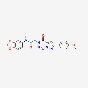 molecular formula C22H19N5O5 B3018688 N-(1,3-benzodioxol-5-yl)-2-[2-(4-ethoxyphenyl)-4-oxopyrazolo[1,5-d][1,2,4]triazin-5(4H)-yl]acetamide CAS No. 1021020-71-2