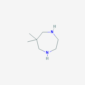 molecular formula C7H16N2 B3018698 6,6-Dimethyl-1,4-diazepane CAS No. 67744-49-4