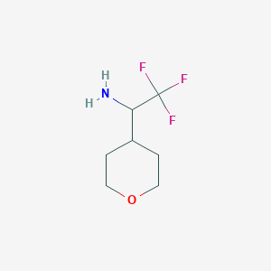 molecular formula C7H12F3NO B3018701 2,2,2-Trifluoro-1-(oxan-4-yl)ethan-1-amine CAS No. 1339566-44-7