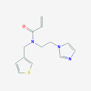 molecular formula C13H15N3OS B3018714 N-(2-Imidazol-1-ylethyl)-N-(thiophen-3-ylmethyl)prop-2-enamide CAS No. 2411292-86-7