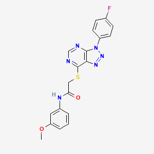 2-[3-(4-fluorophenyl)triazolo[4,5-d]pyrimidin-7-yl]sulfanyl-N-(3-methoxyphenyl)acetamide