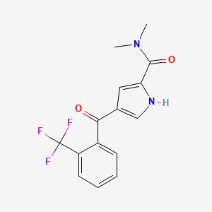 molecular formula C15H13F3N2O2 B3018719 N,N-dimethyl-4-[2-(trifluoromethyl)benzoyl]-1H-pyrrole-2-carboxamide CAS No. 477852-39-4