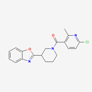 2-[1-(6-Chloro-2-methylpyridine-3-carbonyl)piperidin-3-yl]-1,3-benzoxazole