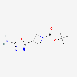 molecular formula C10H16N4O3 B3018734 1-Boc-3-(5-Amino-[1,3,4]oxadiazol-2-yl)-azetidine CAS No. 1823310-95-7