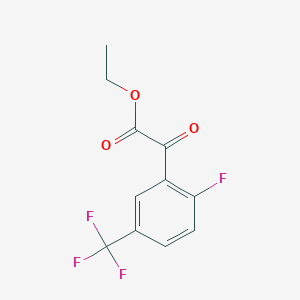 molecular formula C11H8F4O3 B3018740 2-[2-氟-5-(三氟甲基)苯基]-2-氧代乙酸乙酯 CAS No. 1505792-20-0