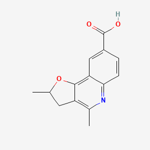 molecular formula C14H13NO3 B3018741 2,4-Dimethyl-2,3-dihydro-furo[3,2-c]quinoline-8-carboxylic acid CAS No. 361368-55-0